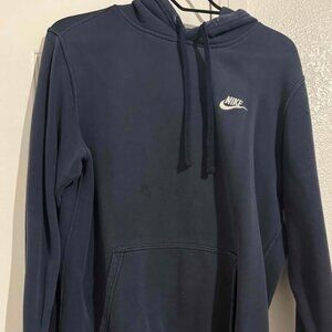 Nike Mens Hoodie Navy Blue Pullover